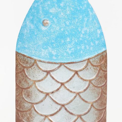 Florero de hojalata pez