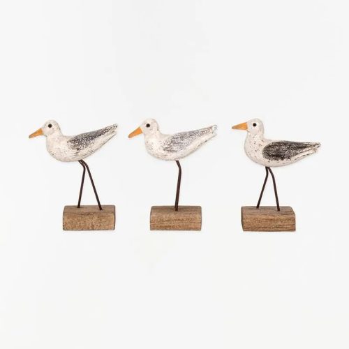 Set de 3 pájaros con base