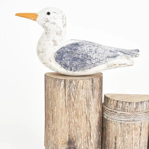 Perchero pájaros sobre tronco