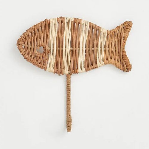 Perchero de ratán pez