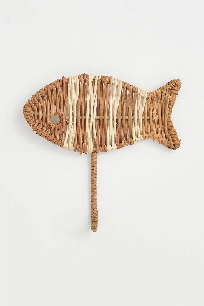 Perchero de ratán pez