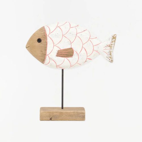 Pez de madera con base