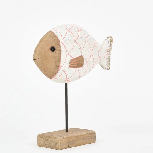 Pez de madera con base