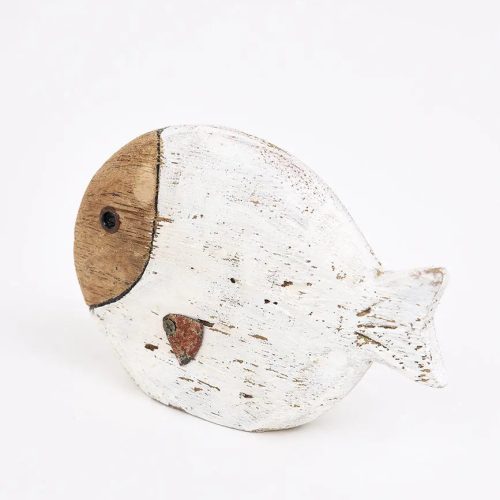 Pez blanco de madera