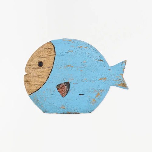 Pez turquesa de madera