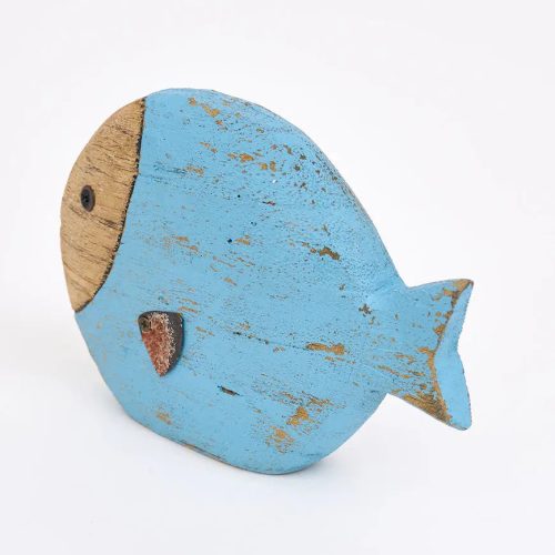 Pez turquesa de madera