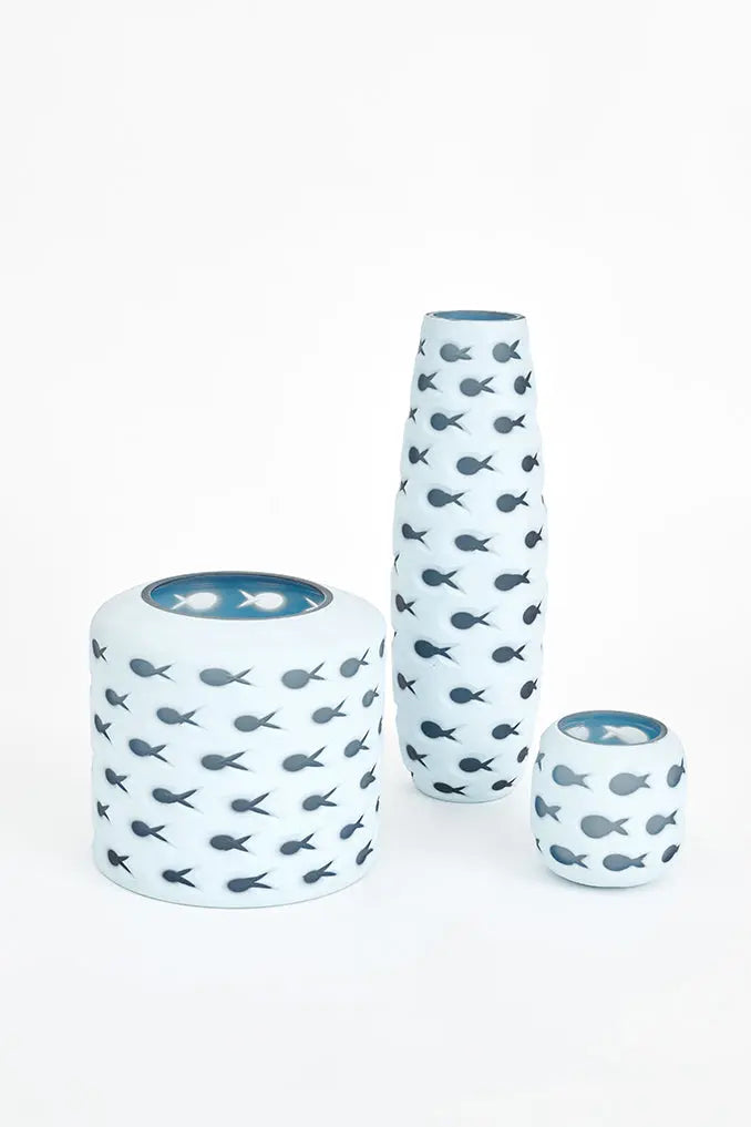 Cuenco de cristal peces