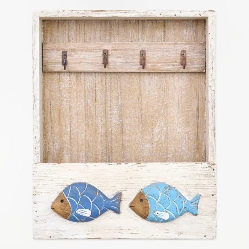 Portallaves de madera peces