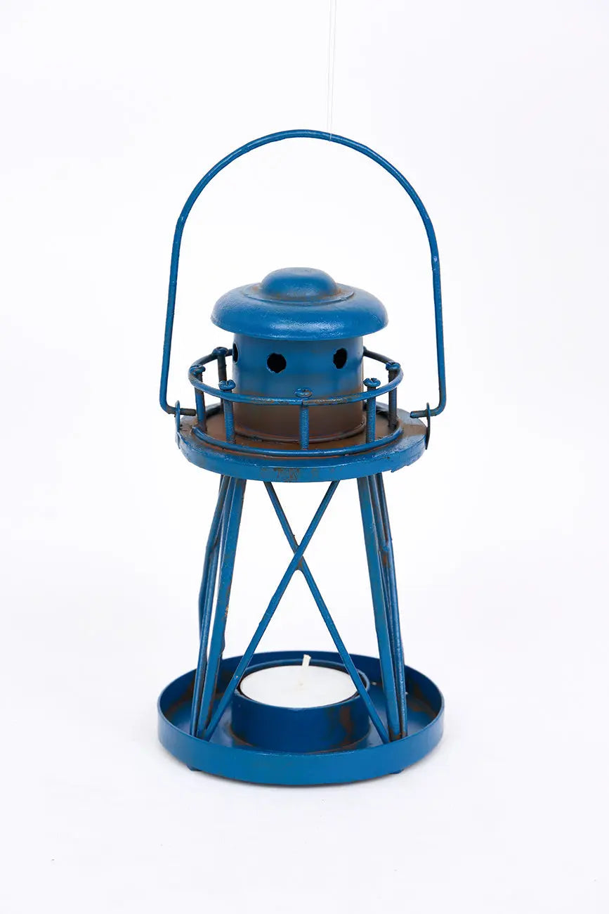 Portavelas de metal faro - Imagen 2