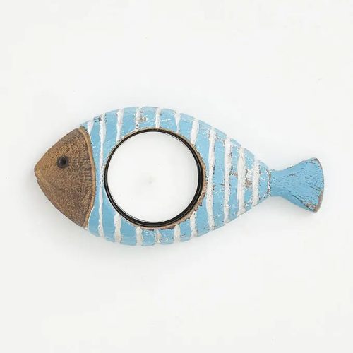 Portavelas pez a rayas