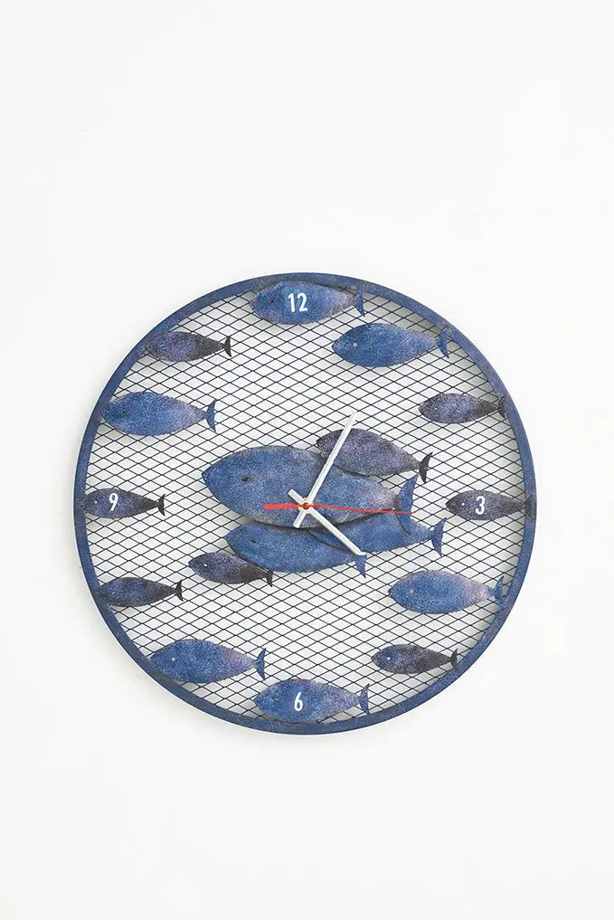 Reloj de metal banco de peces - Imagen 2
