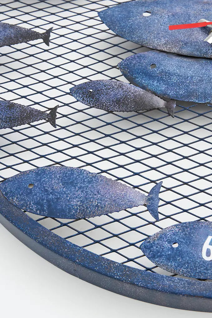 Reloj de metal banco de peces - Imagen 4