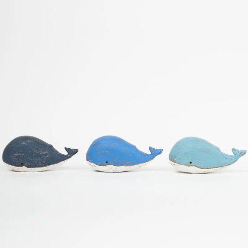 Set de 3 ballenas de madera