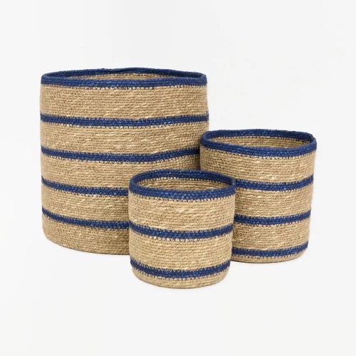 Set 3 cestas de yute rayas | |