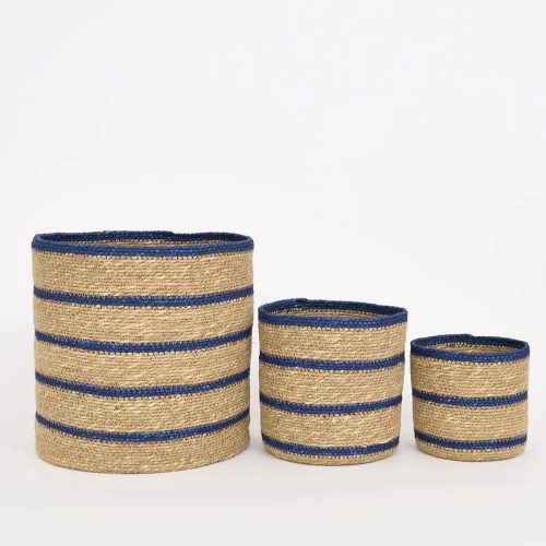 Set 3 cestas de yute rayas | |
