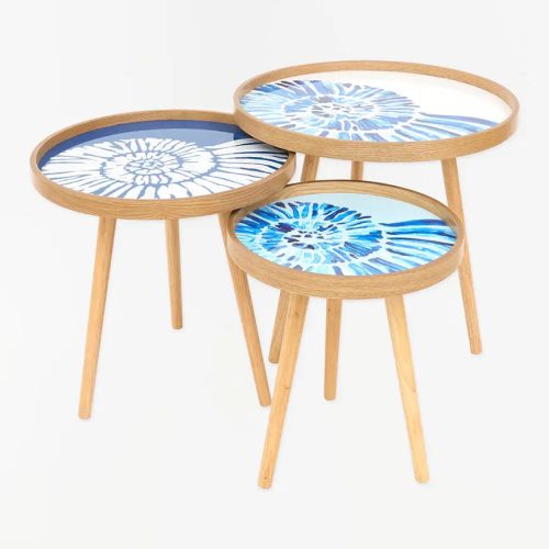 Set de 3 mesas de centro caracola | |