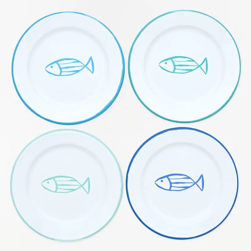 Plato pequeño pez set 4