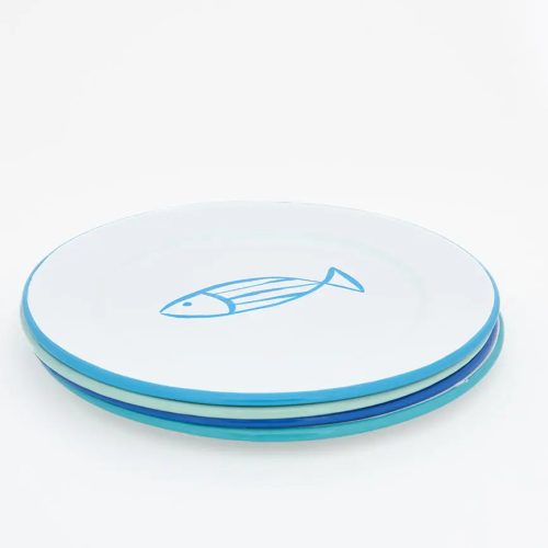 Plato grande pez set 4