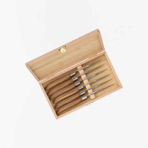 Caja con 6 cuchillos para carne, set 6