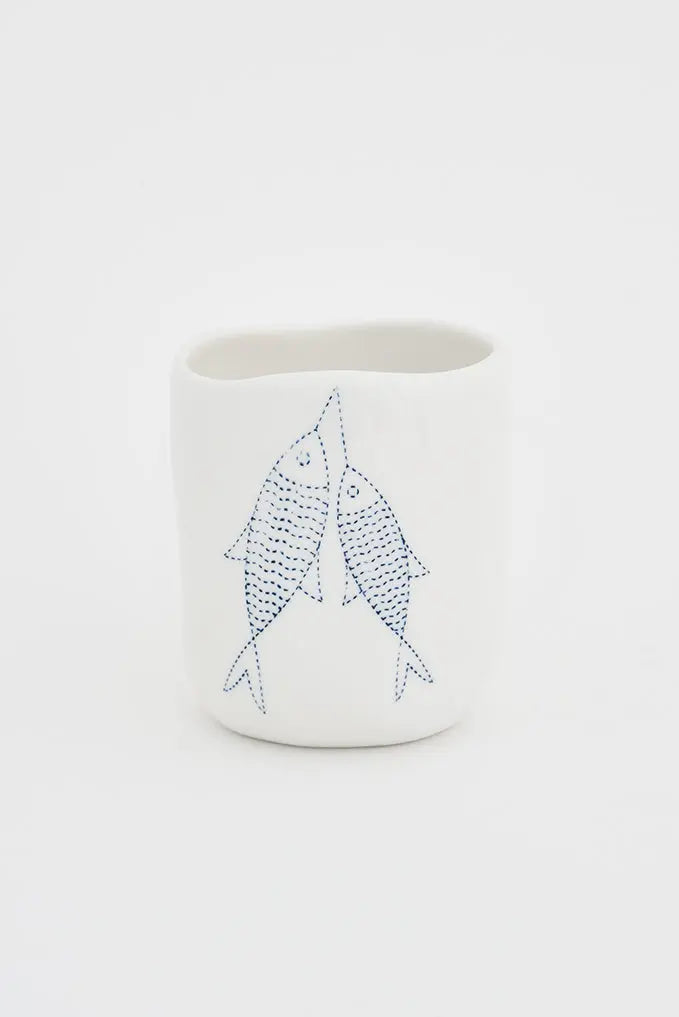 Taza café peces