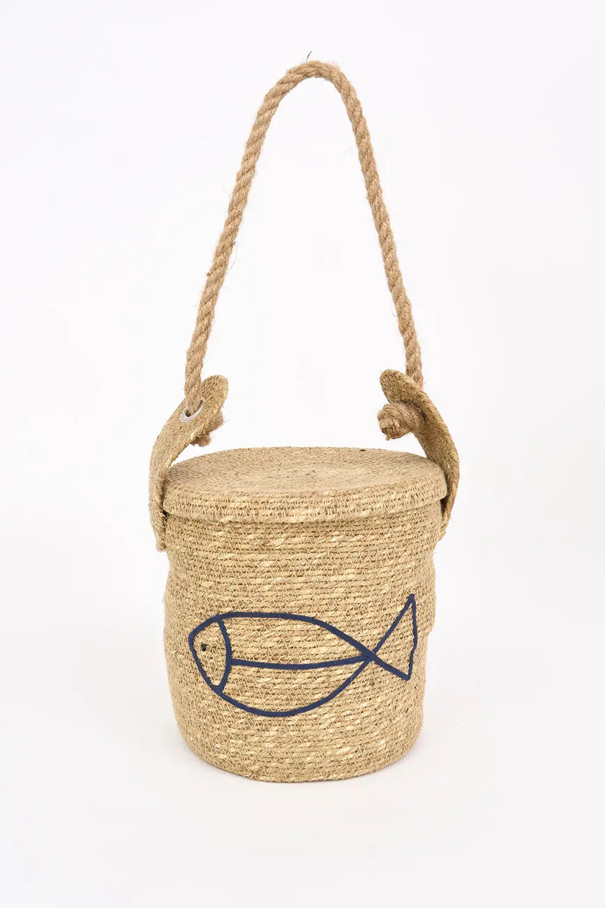 Tope de puerta de yute pez