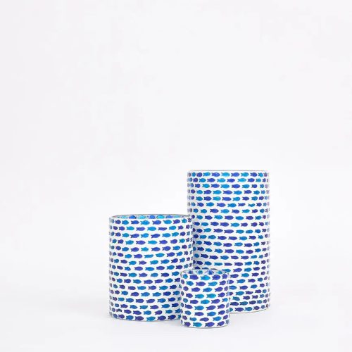 Vasija de cristal peces