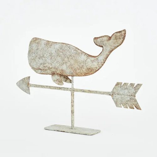 Veleta ballena de hojalata mesa