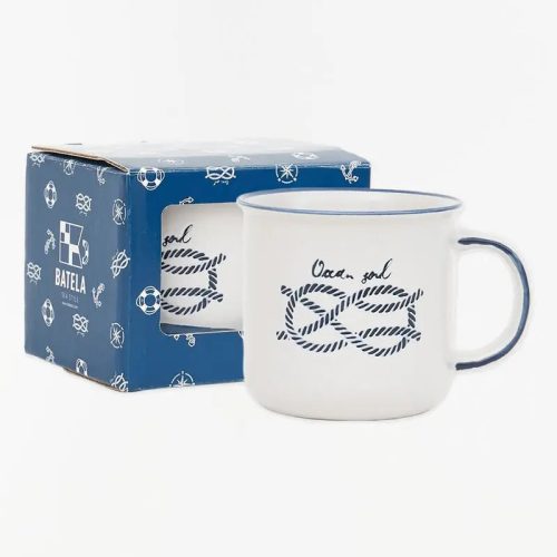 Taza con caja nudo marinero