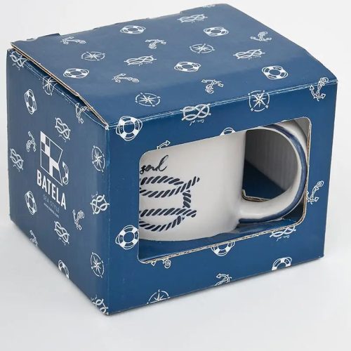 Taza con caja nudo marinero