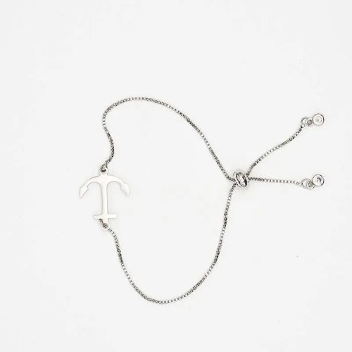 Pulsera ancla plateada (adjust)