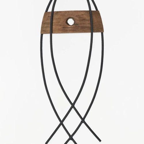 Silueta de pez de metal